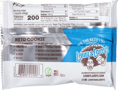 Lenny And Larrys Chocolate Chip Keto Cookie - 1.6 OZ - Image 6