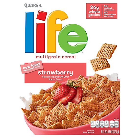 Quaker Life Cereal Strawberry - 13 OZ