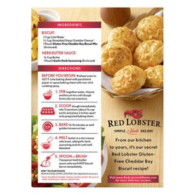 Red Lobster Gluten Free Cheddar Bay Biscuit Mix - 11.36 Oz - Image 5