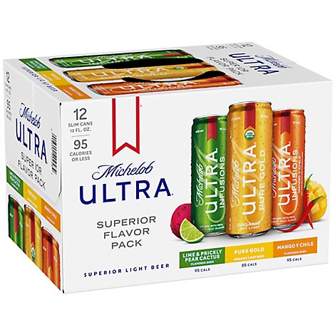 Michelob Ultra Variety Pack In Cans - 12-12 FZ