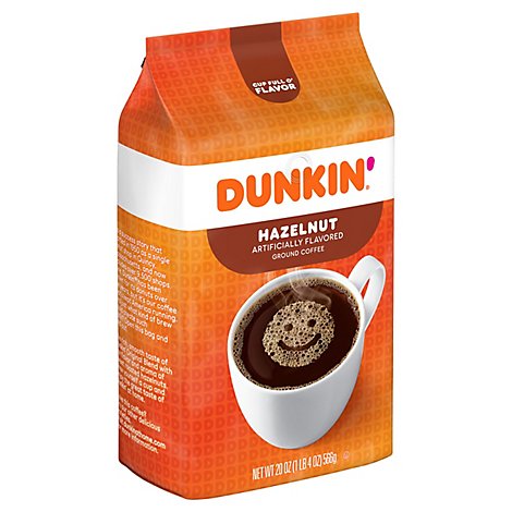 Dunkin Ground Hazelnut Coffee - 20 OZ