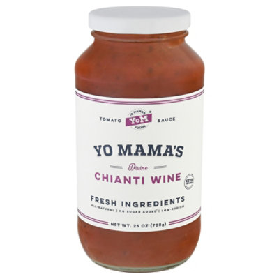 Yo Mamas Foods Tomato Sauce Divine Chianti Wine - 25 Oz - Image 3