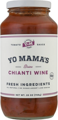 Yo Mamas Foods Tomato Sauce Divine Chianti Wine - 25 Oz - Image 2