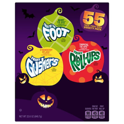 Fruit Roll-ups Fruit By The Foot Gushers 55 Count Variety Pack - 22.6 OZ - Image 2