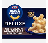 Kraft Deluxe White Cheddar & Cracked Black Peppercorn Macaroni & Cheese Dinner Box - 11.9 Oz
