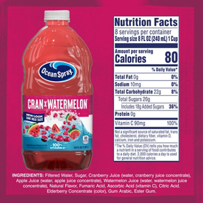 Ocean Spray Cranberry Watermelon Juice - 64 FZ - Image 4