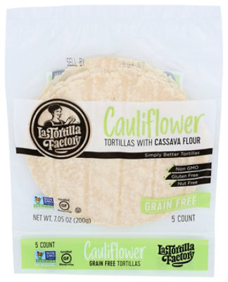 La Tortilla Factory Cauliflower Cassava Flour Gluten Free Tortillas - 5 CT