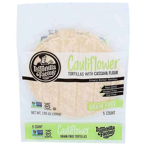 La Tortilla Factory Cauliflower Cassava Flour Gluten Free Tortillas - 5 CT