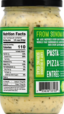 Sonoma Gourmet Alfredo Sauce Creamy Spinach - 15.5 Oz - Image 5
