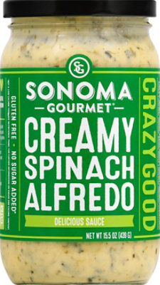 Sonoma Gourmet Alfredo Sauce Creamy Spinach - 15.5 Oz - Image 2