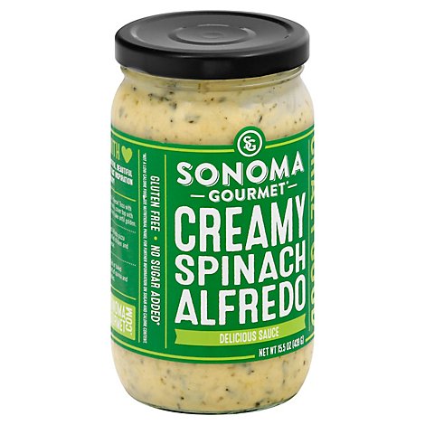 Sonoma Gourmet Alfredo Sauce Creamy Spinach - 15.5 Oz
