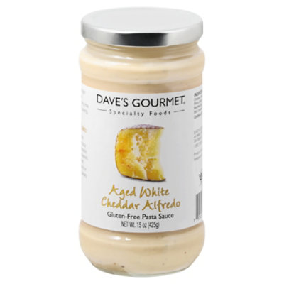 Daves Gourmet Pasta Sauce Aged White Cheddar Alfredo - 15 Oz