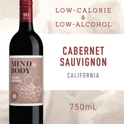 Mind & Body Low Alcohol And Low Calorie Cabernet Sauvignon Red Wine Bottle - 750 Ml - Image 1