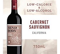Mind & Body Cabernet Sauvignon Low Alcohol And Low Calorie Red Wine - 750 Ml