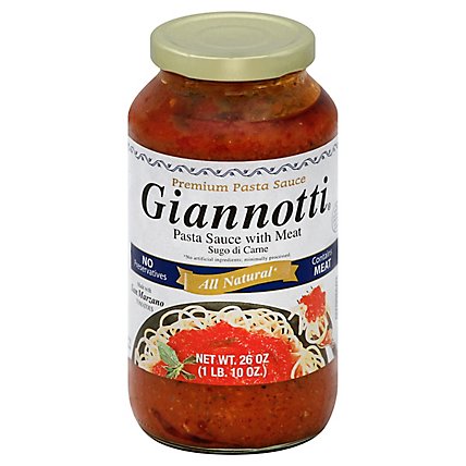 Giannotti Pasta Sauce With Meat All Natural - 26 Oz - Image 1
