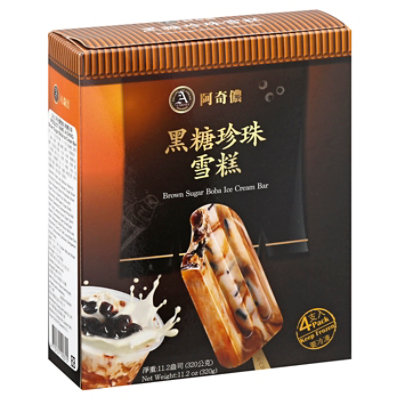 A Chino Boba Brown Sugar Ice Cream Bar - 4 CT