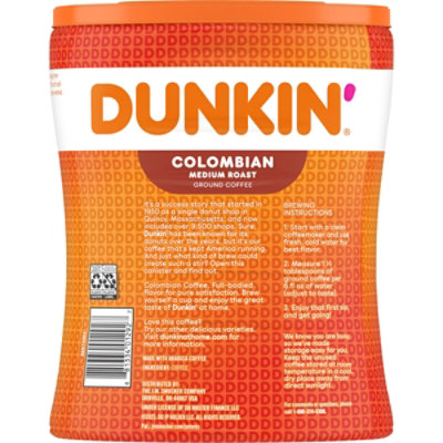 Dunkin’ Colombian Medium Roast Ground Coffee 27.5 Oz - Image 7