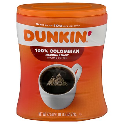 Dunkin Colombian Canister Coffee - 27.5 OZ - Image 2