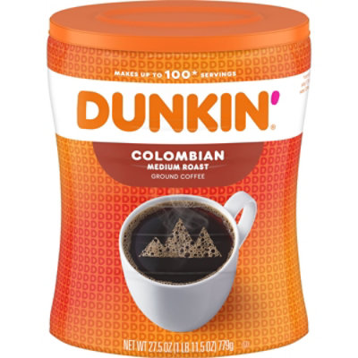 Dunkin Colombian Canister Coffee - 27.5 OZ - Image 1