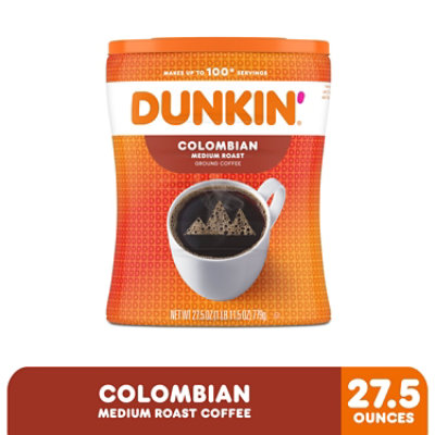 Dunkin Colombian Canister Coffee - 27.5 OZ - Image 2