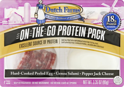Dutch Farms Hard Boiled Egg, Genoa & Pepperjack Cheese - 3.35 OZ - Image 1