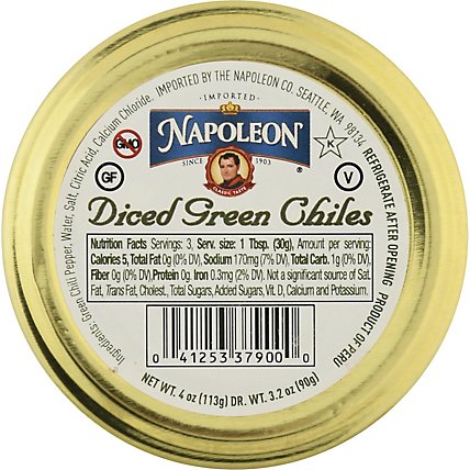 Napoleon Chiles Green Diced - 4 Oz - Image 2
