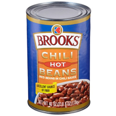 Brooks Chili Beans Hot Flavor Canned Red Beans In Chili Sauce - 40 Oz - Image 1