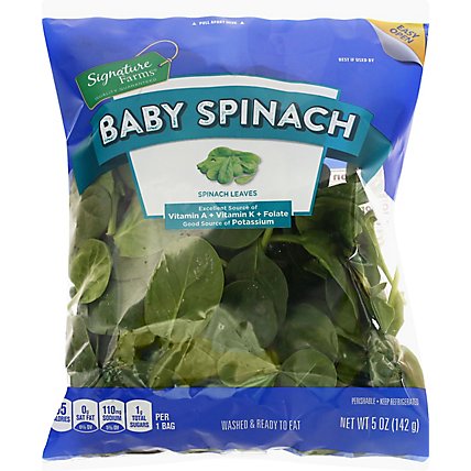 Signature Farms Salad Baby Spinach - 5 OZ - Image 2