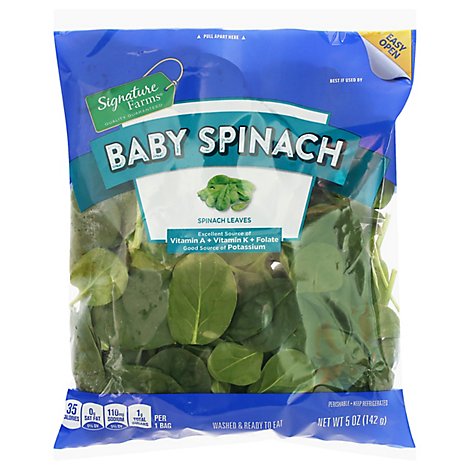 Signature Farms Salad Baby Spinach - 5 OZ