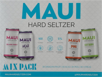 Maui Seltzer Variety In Cans - 12-12 FZ - Image 2