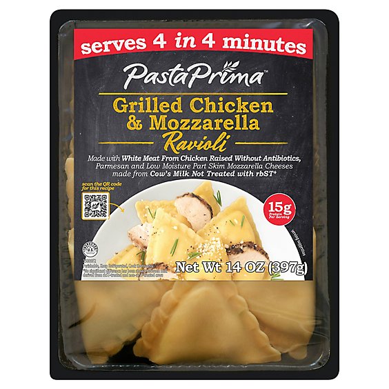 Pasta Prima Grilled Chicken And Mozzarella Ravioli - 14 OZ