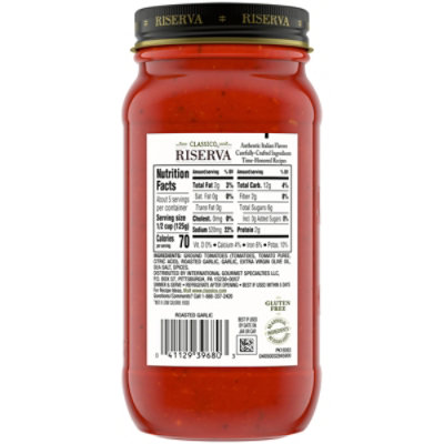 Classico Riserva Roasted Garlic Pasta Sauce - 24 Oz - Image 3