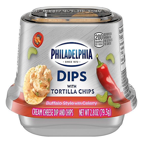 Philadelphia Dips With Tortilla Chips Buffalo Style - 2.8 OZ