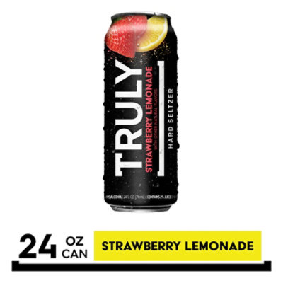 Truly Hard Seltzer Strawberry Lemonade Spiked & Sparkling Water - 24 Fl. Oz.