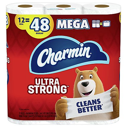 Charmin Ultra Strong 264 Sheets Per Mega Roll Toilet Paper - 12 Roll - Image 3
