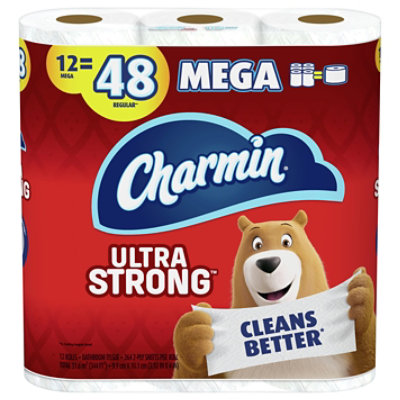 Charmin Ultra Strong Bathroom Tissue Mega Rolls 2 Ply - 12 Roll