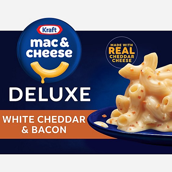 Kraft Deluxe White Cheddar & Bacon Macaroni & Cheese Dinner Box - 11.9 Oz