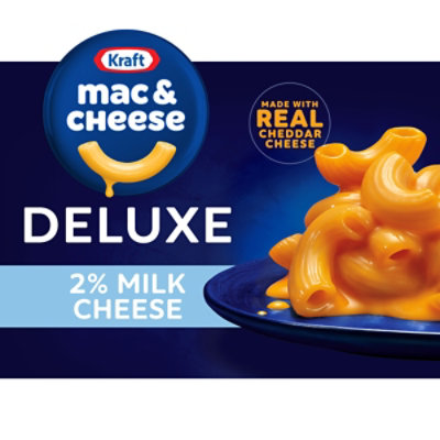 Kraft Deluxe Macaroni & Cheese Dinner with Sauce made from 2% Milk Cheese Box - 14 Oz - Image 1