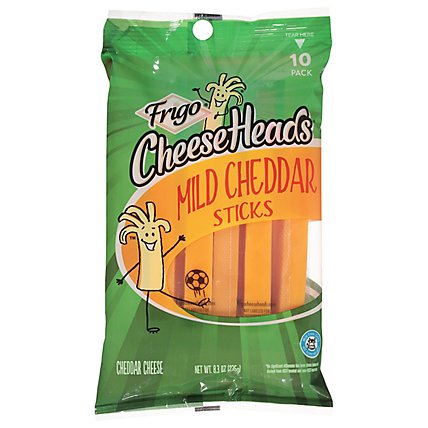 Frigo Cheese Heads Cheese Stick Mild Cheddar 10 Count - 8.33 Oz - Image 1