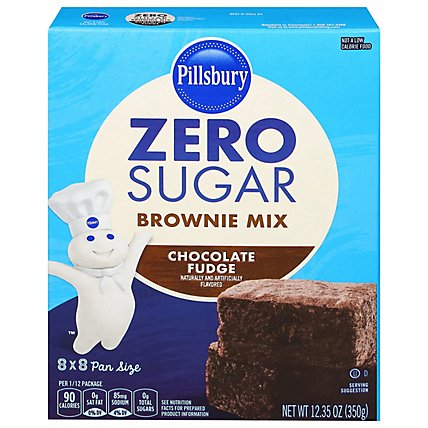 Pillsbury Zero Sugar Chocolate Fudge Flavored Brownie Mix - 12.35 Oz - Image 3