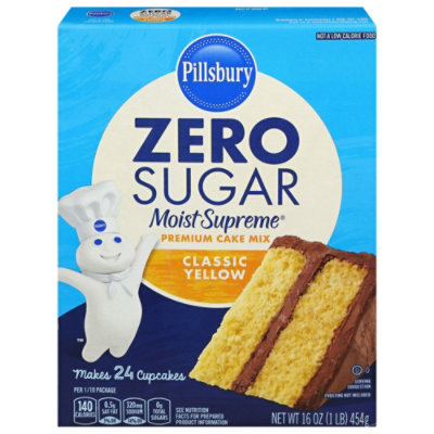 Pillsbury Zero Sugar Moist Supreme Yellow Premium Cake Mix - 16 Oz - Image 1