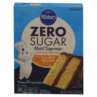 Pillsbury Zero Sugar Moist Supreme Yellow Premium Cake Mix - 16 Oz