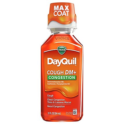 Vicks Dayquil Cough & Congestion Citrus - 12 FZ - Image 3