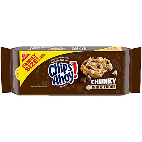 Chips Ahoy! Cookies Crunchy White Fudge Chocolate Chunk Family Size - 18 Oz