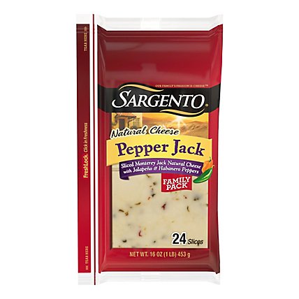 Sargento Cheese Natural Sliced Pepper Jack 24 Count - 16 Oz - Image 2