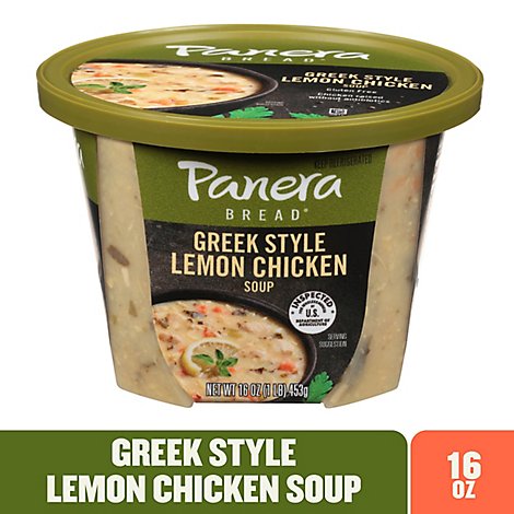 Panera Greek Style Lemon Chicken Soup - 16 OZ