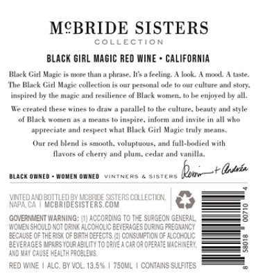 Black Girl Magic California Blend Red Wine - 750 Ml - Image 6