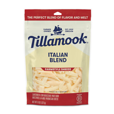 Tillamook Farmstyle Thick Cut Italian Blend Shredded Cheese - 8 OZ