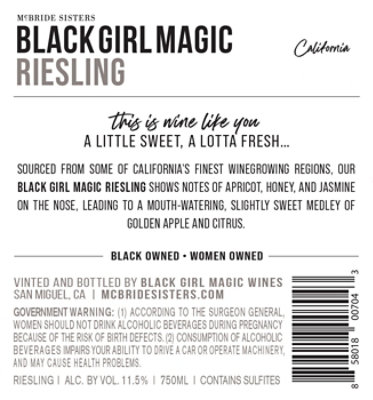 Black Girl Magic Riesling California Wine - 750 Ml - Image 6