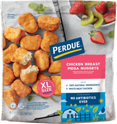 PERDUE Breaded Chicken Breast Mega Nuggets No Antibiotics Ever Frozen Fully Cooked In Bag- 27 Oz - Image 2